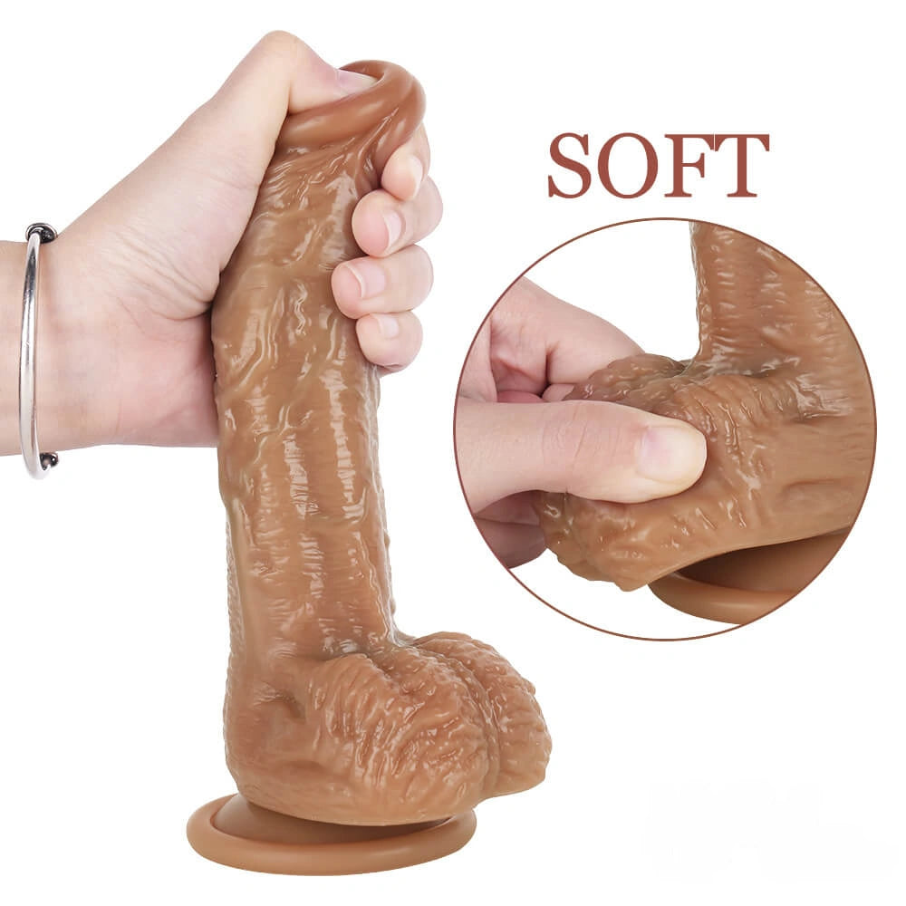 7.68in Human Gay Huge Dildo Real Feeling Sex Toy
