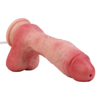 7.68in Liquid Real Cock Silicone Double Layer Realistic Cumming Dildo