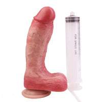 7.68in Liquid Real Cock Silicone Double Layer Realistic Cumming Dildo