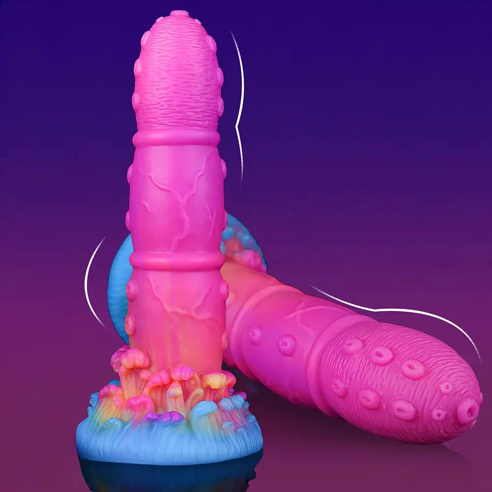7.68in Liquid Silicone Soft Fantasy Odd Dildo For Women Vaginal Massager