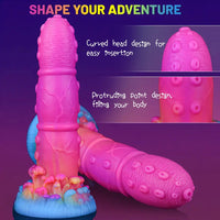 7.68in Liquid Silicone Soft Fantasy Odd Dildo For Women Vaginal Massager