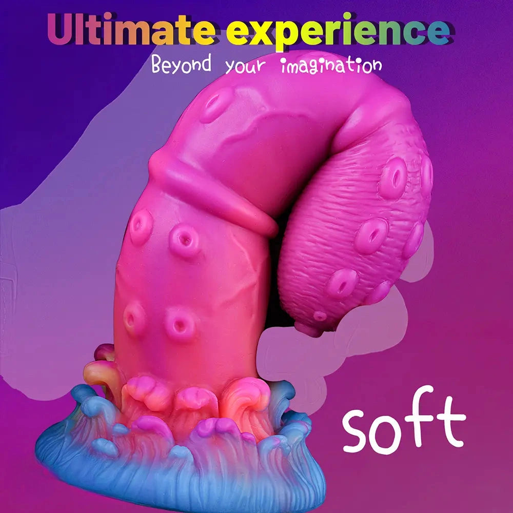 7.68in Liquid Silicone Soft Fantasy Odd Dildo For Women Vaginal Massager
