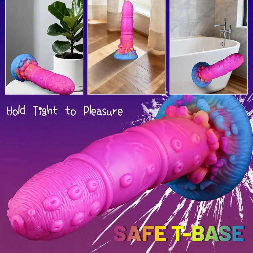 7.68in Liquid Silicone Soft Fantasy Odd Dildo For Women Vaginal Massager