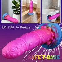7.68in Liquid Silicone Soft Fantasy Odd Dildo For Women Vaginal Massager