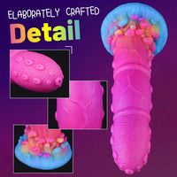 7.68in Liquid Silicone Soft Fantasy Odd Dildo For Women Vaginal Massager