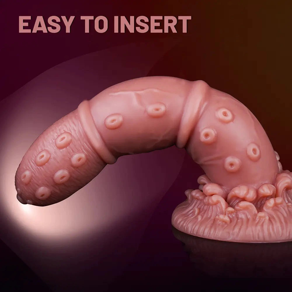 7.68in Liquid Silicone Soft Fantasy Odd Dildo For Women Vaginal Massager