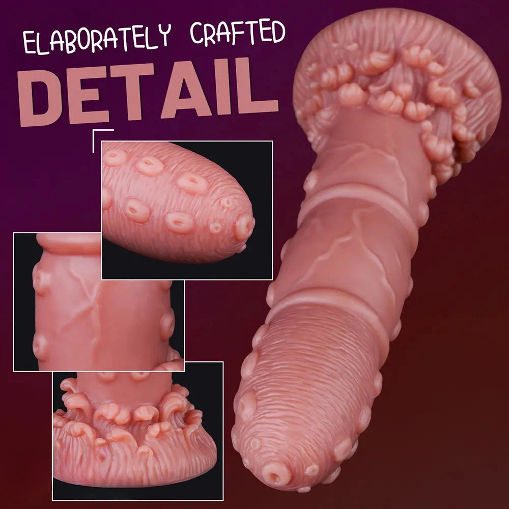7.68in Liquid Silicone Soft Fantasy Odd Dildo For Women Vaginal Massager
