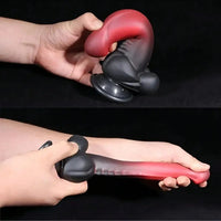 7.68in Mixed Color Abnormity Silicone Fantasy Soft Dildo Adult Sex Game Toy