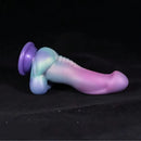 7.68in Mixed Color Abnormity Silicone Fantasy Soft Dildo Adult Sex Game Toy