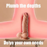 7.68in Real Feeling PVC Suction Cup Dildo Anal Expander For Women