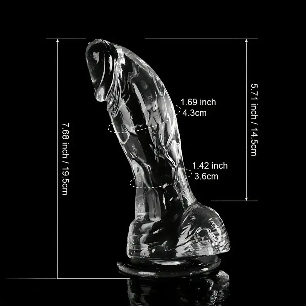 7.68in Real Lifelike Prostate Dildo For Female Couples Male Sex Toy