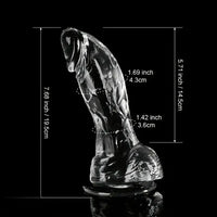 7.68in Real Lifelike Prostate Dildo For Female Couples Male Sex Toy