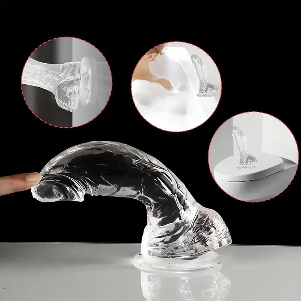 7.68in Real Lifelike Prostate Dildo For Female Couples Male Sex Toy
