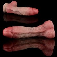 7.68in Realistic Liquid Silicone Double Liquid Lifelike Veins Soft Dildo