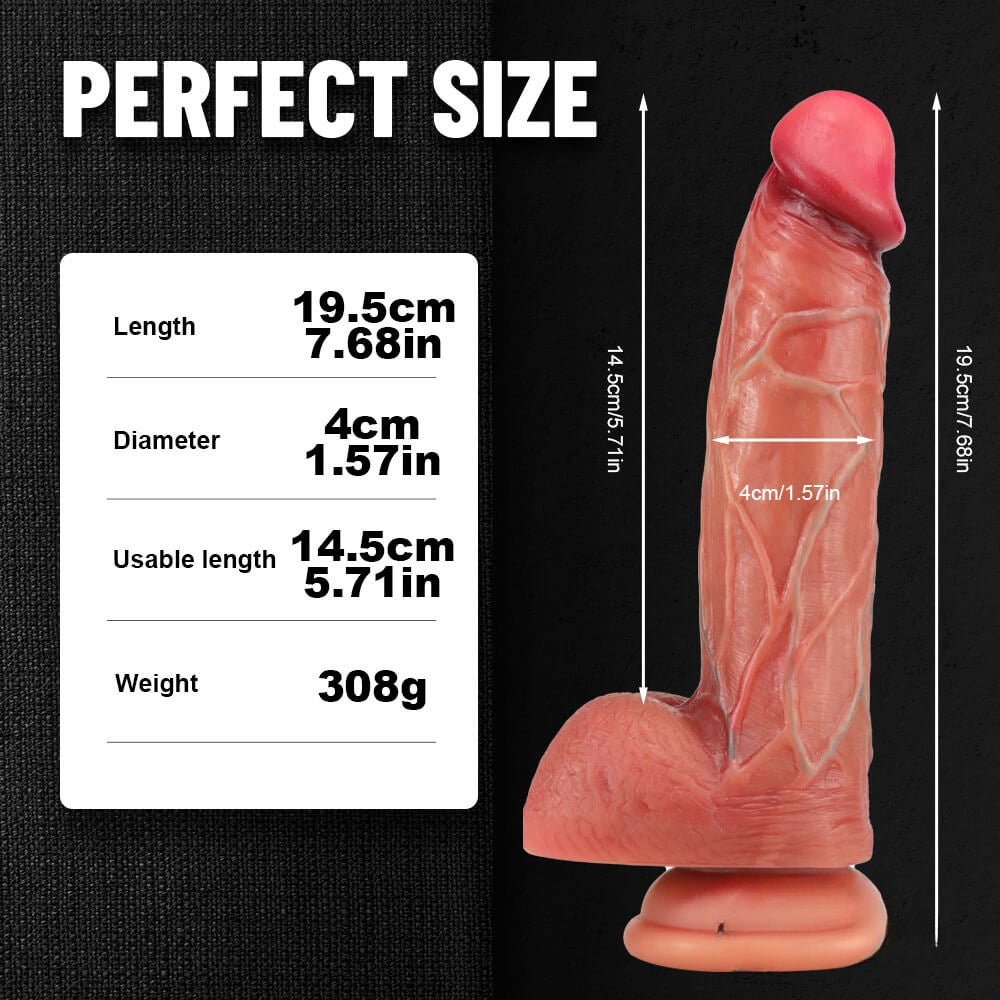 7.68in Realistic Penis Dildo For Women Men Lesbian Masturbator