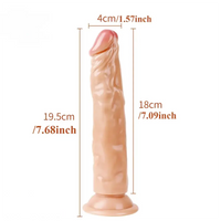 7.68in Realistic Touch Comfortable Washable Dildo With Suction Cup