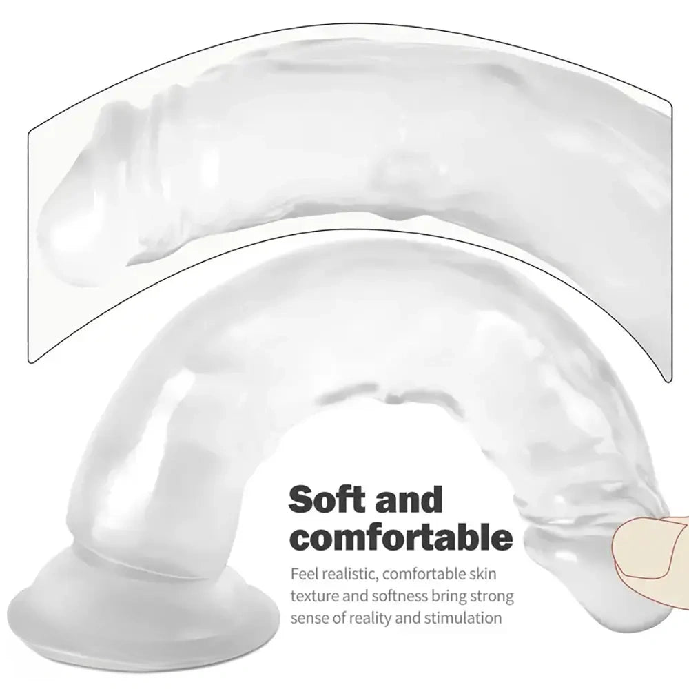 7.68in Realistic Touch Comfortable Washable Dildo With Suction Cup