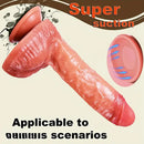 7.68in Remote Control Thrusting Vibrating Heating Silicone Big Real Dildo