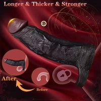 7.68in Reusable Silicone Penis Sleeve Super Soft Silicone Dildo Sleeve