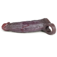 7.68in Reusable Silicone Penis Sleeve Super Soft Silicone Dildo Sleeve