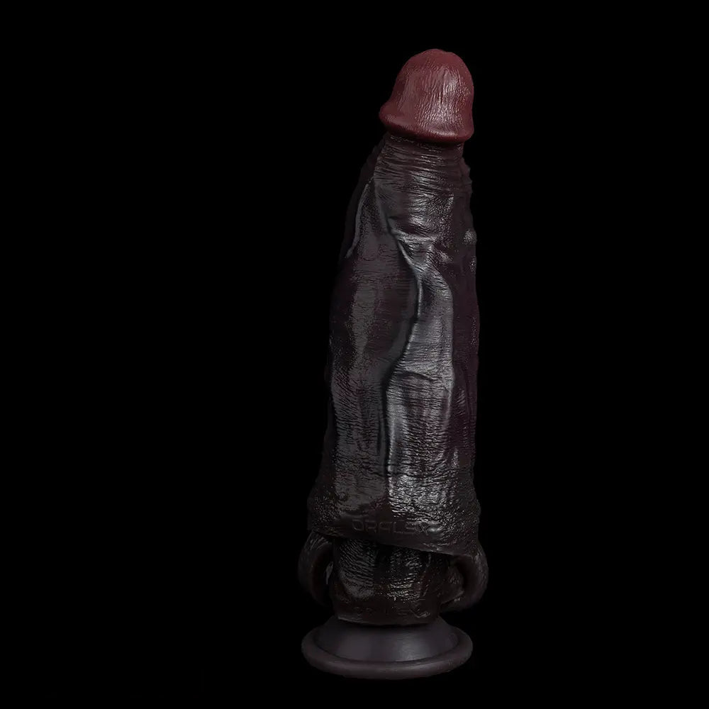 7.68in Reusable Silicone Penis Sleeve Super Soft Silicone Dildo Sleeve