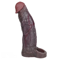 7.68in Reusable Silicone Penis Sleeve Super Soft Silicone Dildo Sleeve