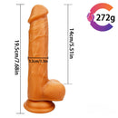 7.68in Skin Touching Soft Elastic Dildo With Lifelike Veins For Female