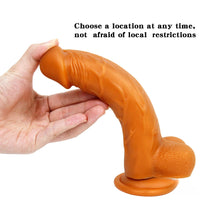 7.68in Skin Touching Soft Elastic Dildo With Lifelike Veins For Female
