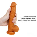 7.68in Skin Touching Soft Elastic Dildo With Lifelike Veins For Female