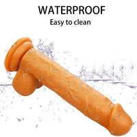 7.68in Skin Touching Soft Elastic Dildo With Lifelike Veins For Female