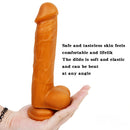 7.68in Skin Touching Soft Elastic Dildo With Lifelike Veins For Female