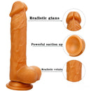 7.68in Skin Touching Soft Elastic Dildo With Lifelike Veins For Female