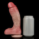 7.68in Soft Liquid Silicone Double-Layered Penis Simulator Dildo With Base