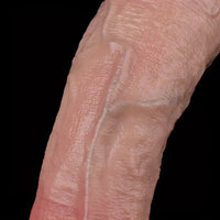 7.68in Soft Liquid Silicone Double-Layered Penis Simulator Dildo With Base