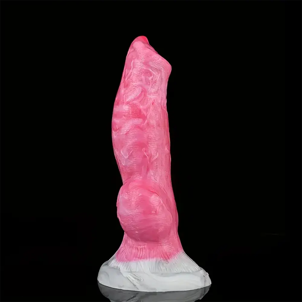 7.68in Soft Silicone Dog Knot Realistic Animal Dildo For Men Women Sex