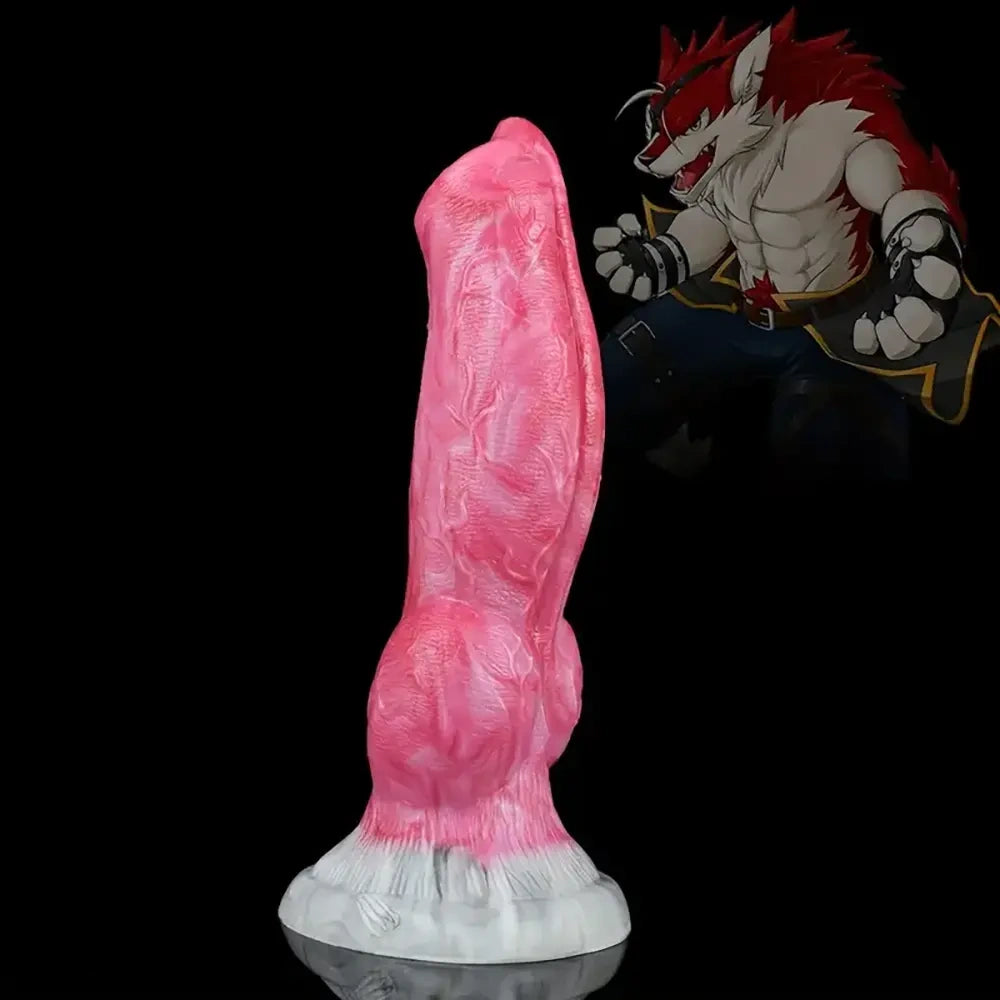 7.68in Soft Silicone Dog Knot Realistic Animal Dildo For Men Women Sex