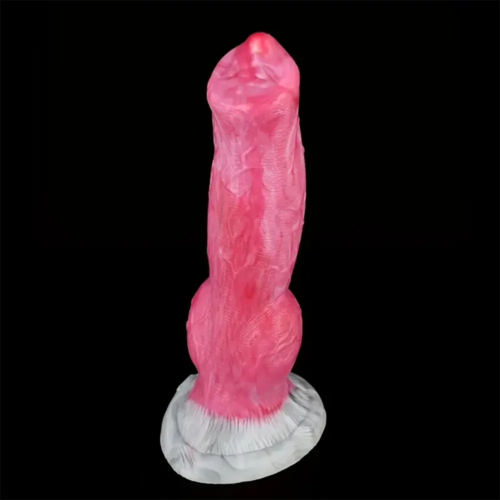 7.68in Soft Silicone Dog Knot Realistic Animal Dildo For Men Women Sex