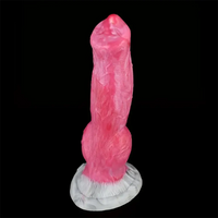 7.68in Soft Silicone Dog Knot Realistic Animal Dildo For Men Women Sex