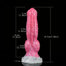 7.68in Soft Silicone Dog Knot Realistic Animal Dildo For Men Women Sex