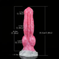 7.68in Soft Silicone Dog Knot Realistic Animal Dildo For Men Women Sex