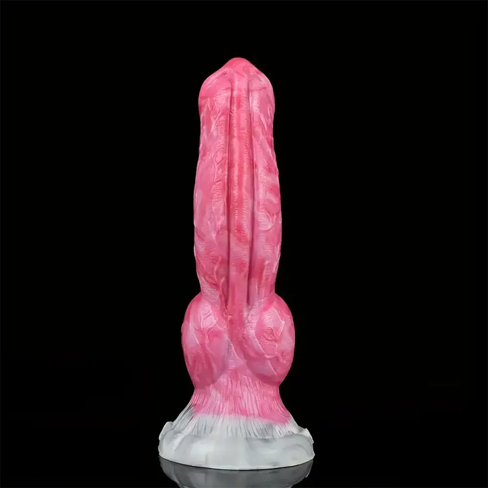 7.68in Soft Silicone Dog Knot Realistic Animal Dildo For Men Women Sex
