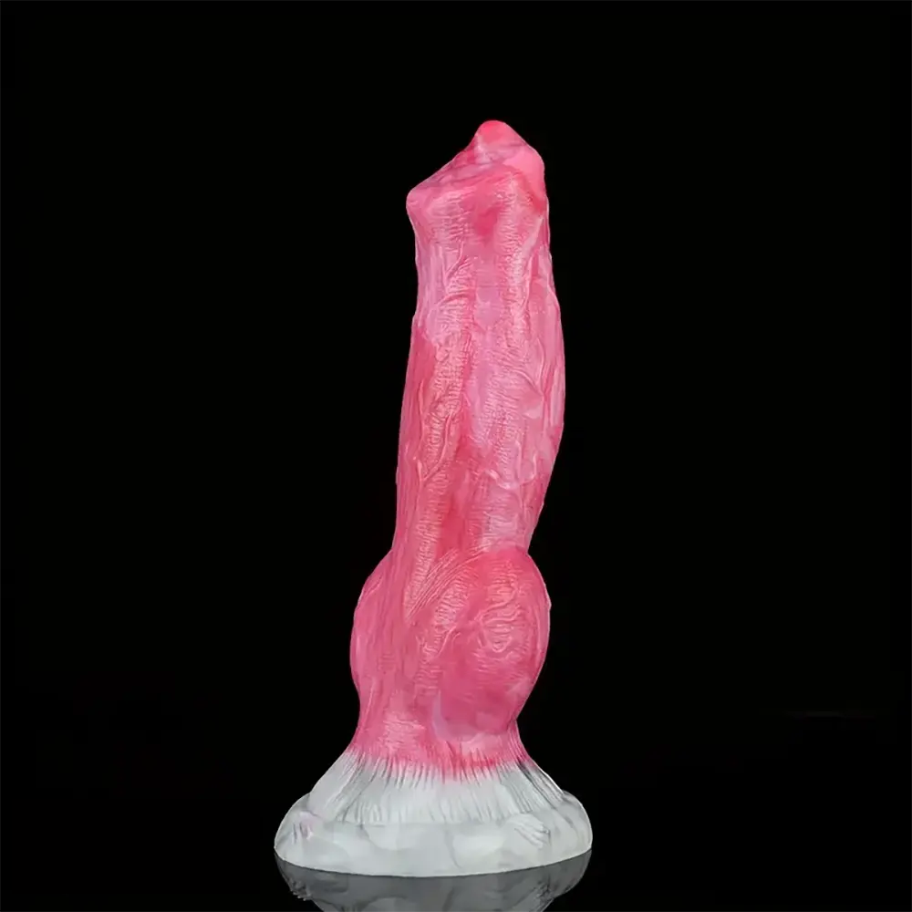 7.68in Soft Silicone Dog Knot Realistic Animal Dildo For Men Women Sex