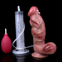 7.68in Soft Silicone Ejaculation Dildo Odd Design For Women Sex