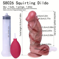 7.68in Soft Silicone Ejaculation Dildo Odd Design For Women Sex