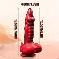 7.68in Telescopic Heating Vibrating Dragon Silicone Soft Auto Odd Dildo