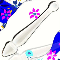 7.68in Unisex Glass Double Heads Dildo External Anal Opener