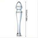 7.68in Unisex Glass Double Heads Dildo External Anal Opener