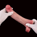 7.68in Vibrating Real Automatic Silicone Hollow Dildo Sleeve Cock Extender