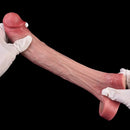 7.68in Vibrating Real Automatic Silicone Hollow Dildo Sleeve Cock Extender
