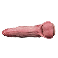 7.68in Vibrating Real Automatic Silicone Hollow Dildo Sleeve Cock Extender